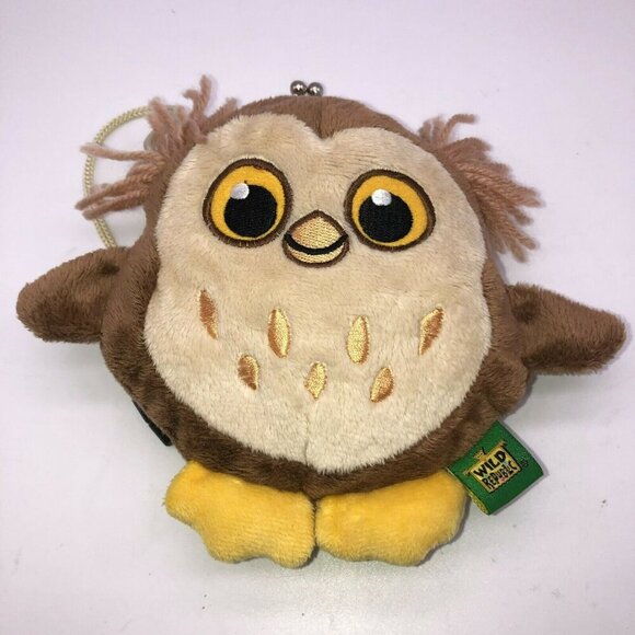 2012 Wild Republic Owl Plush Stuffed Animal Coin Change Purse - Picture 2 of 7